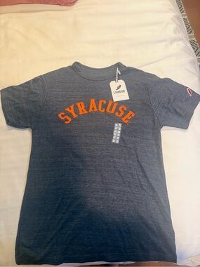 League' Women Syracuse Heather Navy T‑Shirt with Orange Logo